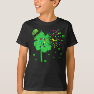 Camiseta Autismo divertido St Patricks Day Clover Leprechau