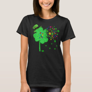 Camiseta Autismo divertido St Patricks Day Clover Leprechau
