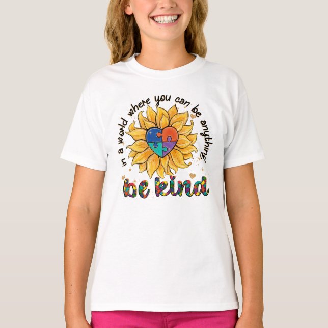 Camiseta Autismo El Girasol Ser Amable (Anverso)