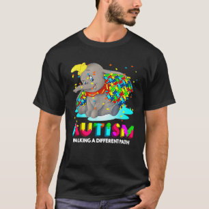 Camiseta Autismo Elefante Dumbo Caminando Un Camino Diferen