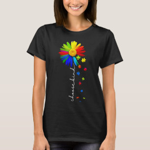 Camiseta Autismo-Elegir Conciencia del Autismo Flor de Marg