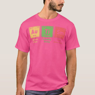 Camiseta Autismo Elementos de tabla periódicos ortografía a