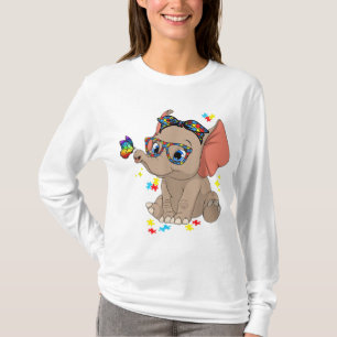 Camiseta Autismo Elephant Glasses Conciencia Mamá Hijos Aut