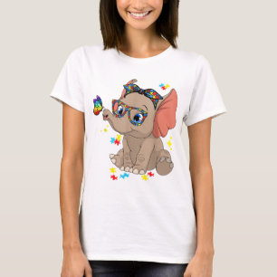 Camiseta Autismo Elephant Glasses Conciencia Mamá Hijos Aut