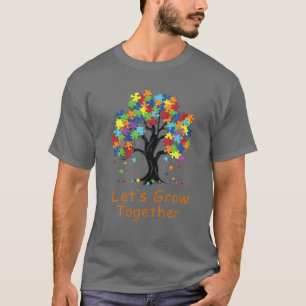 Camiseta Autismo en el árbol de la vida crecemos juntos P a