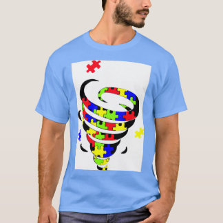 Camiseta Autismo en el cuello del autismo tornado