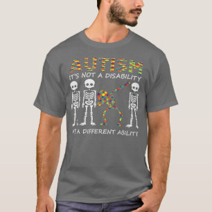 Camiseta Autismo Es Una Habilidad Diferente, Gracioso Skele