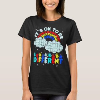 Camiseta Autismo Está Bien Diferente Manos Sonrientes Y Llu