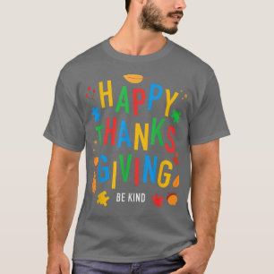 Camiseta Autismo Feliz Día de Acción de Gracias Autism Awar
