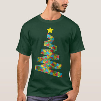 Camiseta Autismo Feliz Navidad Autismo Conciencia Puzzel Xm