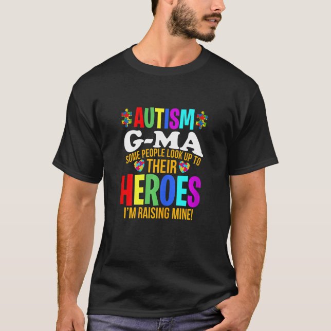 Camiseta Autismo femenino G Mamáes La gente busca a sus hér (Anverso)