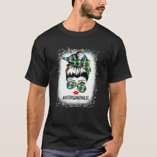 Camiseta Autismo femenino Vida de la abuela Desordenado Bun