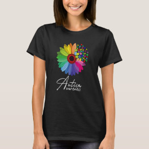 Camiseta Autismo floral Daisy Hombres Flores Mujeres Niños