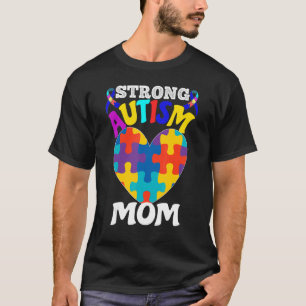 Camiseta Autismo fuerte Mamá Mamá Guay Autism Awareness Cut