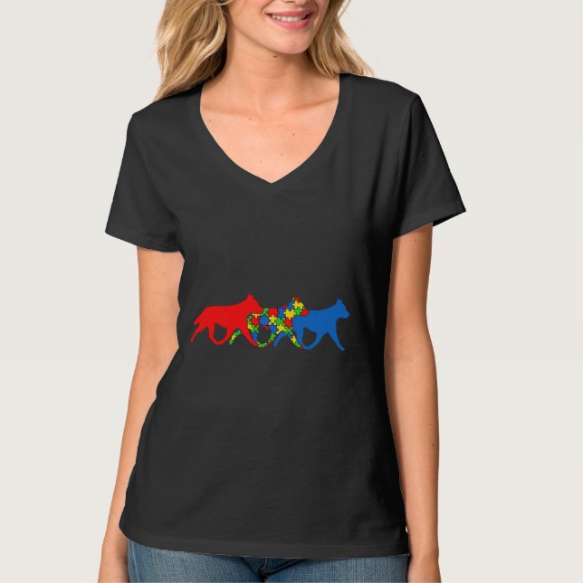 Camiseta Autismo Ganado Australiano Autismo Awareness Pupa (Anverso)