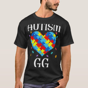 Camiseta Autismo Gg Familia Corazón Conciencia del Autismo 