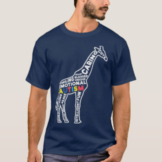 Camiseta Autismo Giraffe Autismo Apoyo a la toma de concien