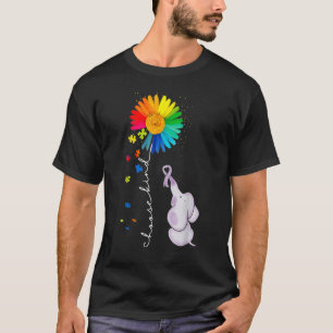 Camiseta Autismo Girasol Conciencia de Autismo Elefante Eli