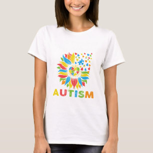 Camiseta Autismo girasol Concienciación Día de amor Cinta d