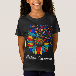 Camiseta Autismo girasol Concienciación Día de amor Cinta d