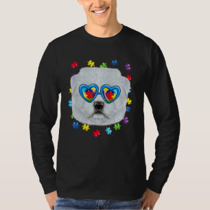 Camiseta Autismo gracioso Perro maltés Puzzle Gafas de sol 