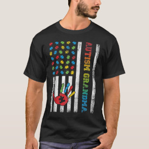 Camiseta Autismo Gran Ma Bandera Estadounidense Autismo Sen