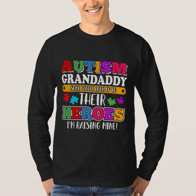Camiseta Autismo Grandaddy Gente Busca A Sus Héroes Autis (Anverso)