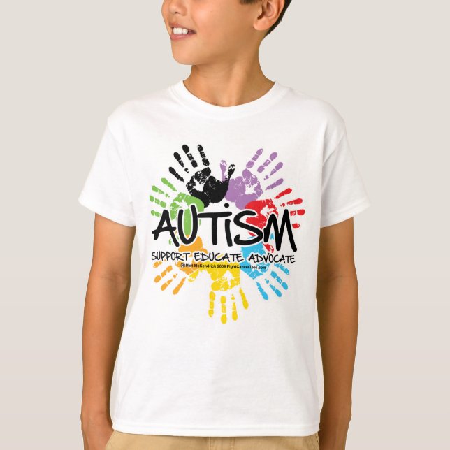 Camiseta Autismo Handprint (Anverso)