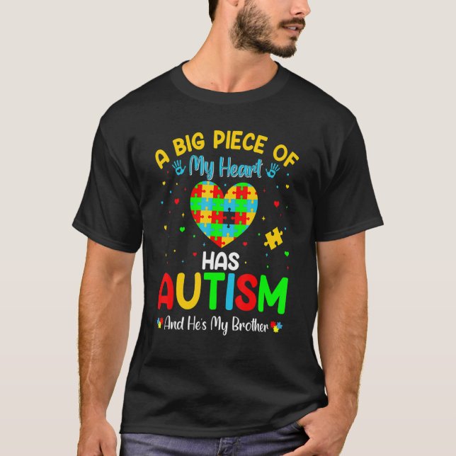 Camiseta Autismo Hermano Hermana Autismo Motivación de Conc (Anverso)