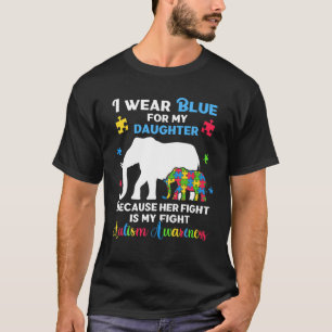 Camiseta Autismo Hija Mamá Papá S, Divertido Puzzle Autisti