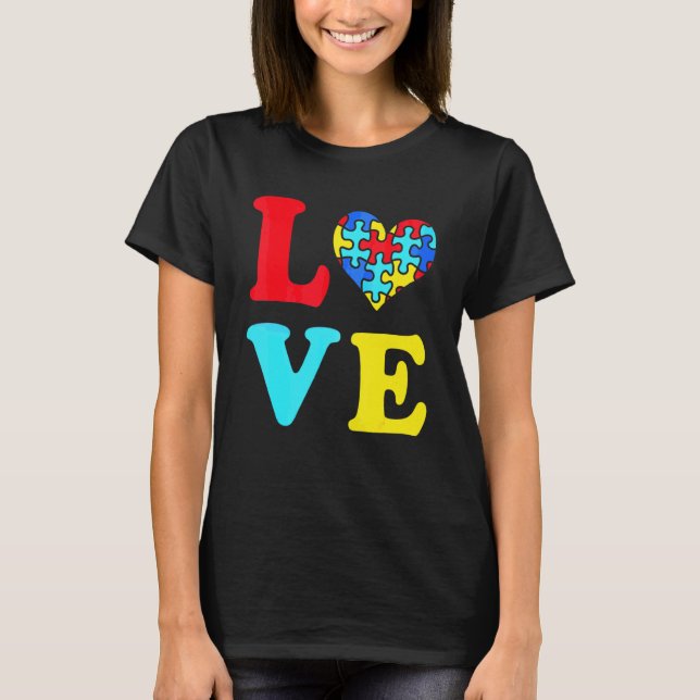 Camiseta Autismo inspirador Conciencia Amor Autis Adorable (Anverso)