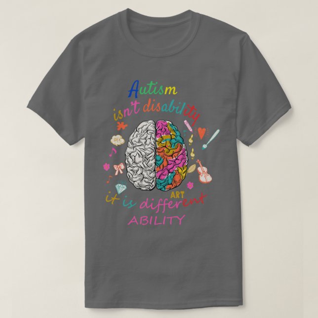 Camiseta autismo isnx27t una discapacidad itx27s un abi dif (Diseño del anverso)