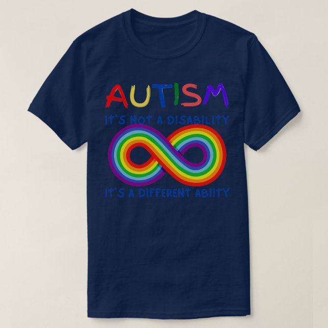 Camiseta autismo itx27s no es una capacidad itx27s un abi d (Diseño del anverso)