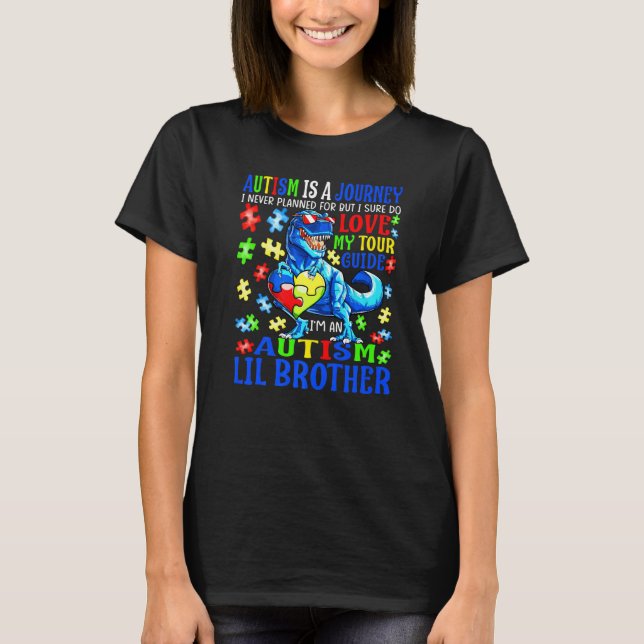 Camiseta Autismo Lil Brother Journey Cita Autismo Concienci (Anverso)