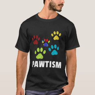 Camiseta Autismo-Lindo perro de autismo  divertida garra au