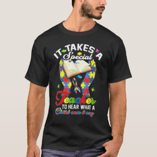 Camiseta Autismo Maestra Rompecabezas Pieza Niño Especial M