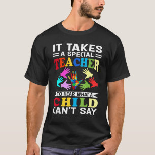 Camiseta Autismo Maestra Rompecabezas Pieza Niño Especial M