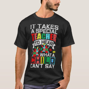 Camiseta Autismo Maestra Rompecabezas Pieza Niño Grunge Muj