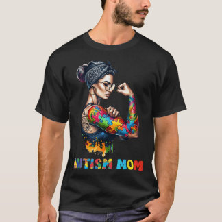 Camiseta Autismo Mamá Autismo Conciencia Fuerte Y Orgullosa