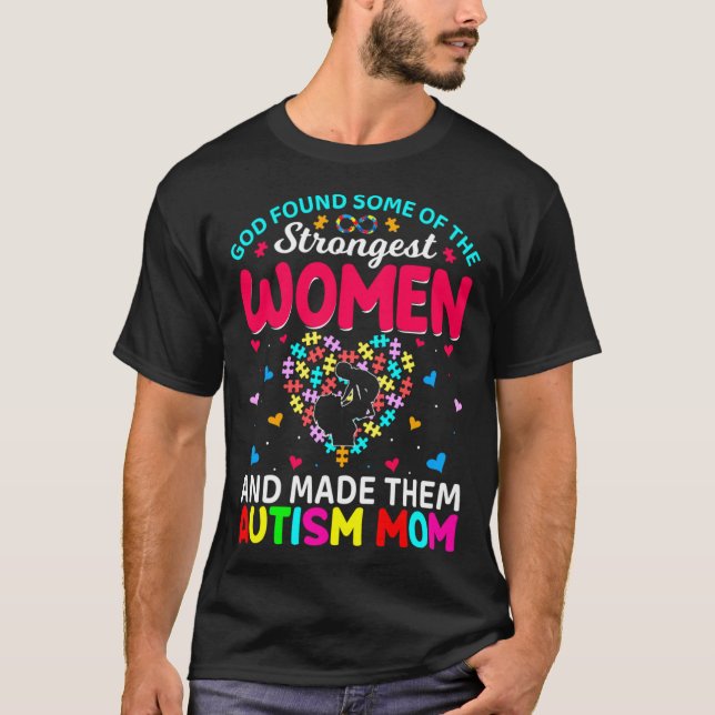 Camiseta Autismo Mamá Autismo Guerreros de Concienciación M (Anverso)