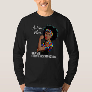 Camiseta Autismo Mamá Autismo Indestructible Concienciación