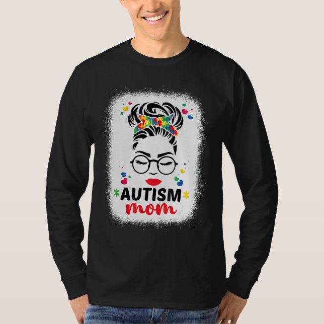 Camiseta Autismo Mamá Autismo Materna Blanqueada ... ...... (Anverso)