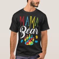 Autismo Mama Bear Paw Puzzle Piece Niños Auténtica