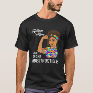 Camiseta Autismo Mamá Cinta De Rompecabezas Autista Indestr