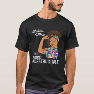Camiseta Autismo Mamá Cinta De Rompecabezas Autista Indestr