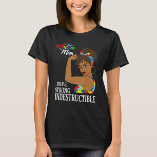 Camiseta Autismo Mamá Cinta De Rompecabezas Autista Indestr
