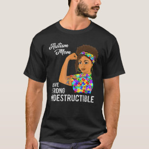 Camiseta Autismo Mamá Cinta De Rompecabezas Autista Indestr