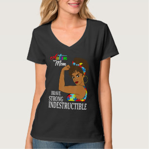 Camiseta Autismo Mamá Cinta De Rompecabezas Autista Indestr
