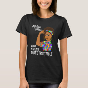 Camiseta Autismo Mamá Cinta De Rompecabezas Autista Indestr