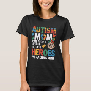 Camiseta Autismo Mamá Criando Mi Heroe Rompecabezas Concien